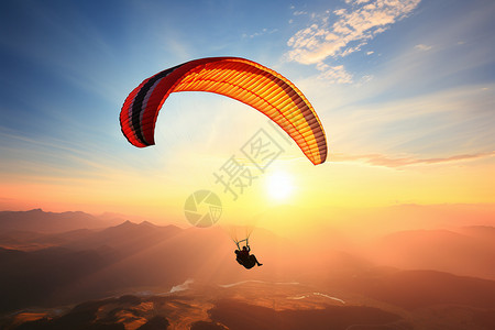 自由飞翔滑翔滑翔机高清图片