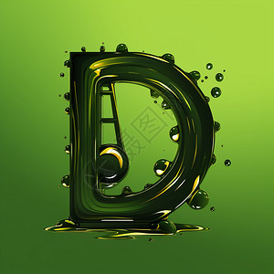 Q字母logo绿色Logo简约几何图形插画