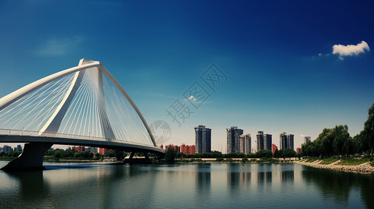 立体桥梁设计背景图片