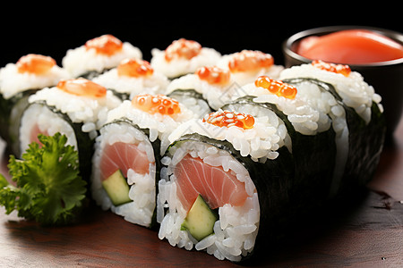 传统寿司晚餐背景图片