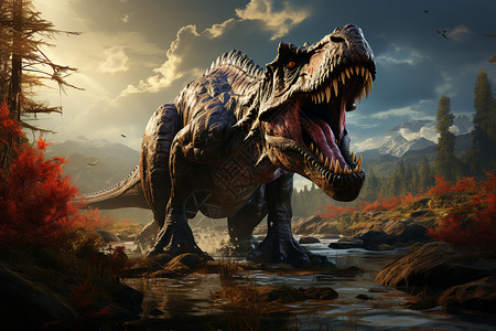 恐龙的世界背景图片