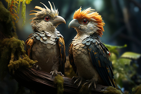 热带丛林中的鸟类图片