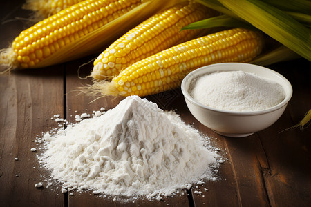 营养饮食的玉米面粉图片