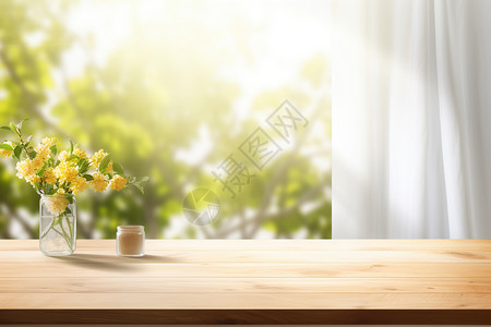 室内木桌的背景背景图片