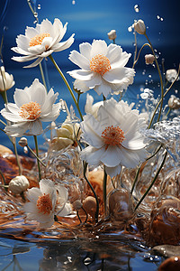 梦幻荷花美丽梦幻的数字植物设计图片