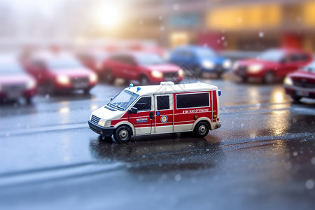 救护车行驶儿童玩具的救护车车辆设计图片