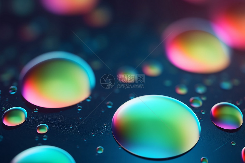 创意水滴气泡背景图片