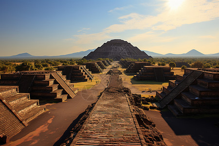 旅游地区沙漠地区的埃及金字塔背景