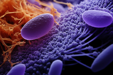 医学研究的细胞病毒概念图背景图片