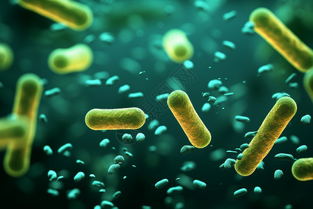 医学研究的细菌学概念图高清图片