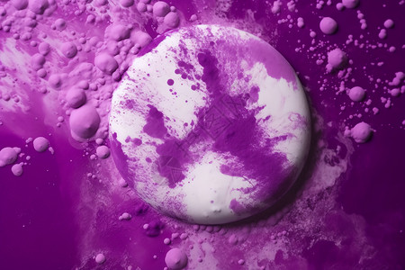 抽象艺术的紫色粉末创意背景图片