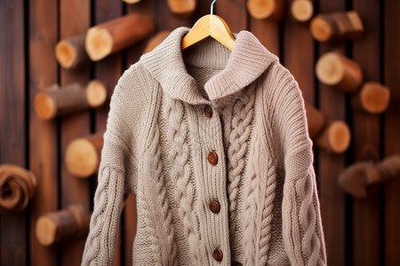 冬季简约的毛衣外套图片