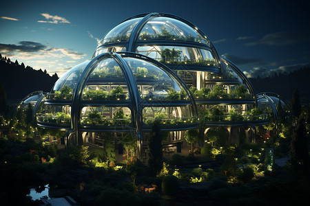 未来的温室农场概念图图片