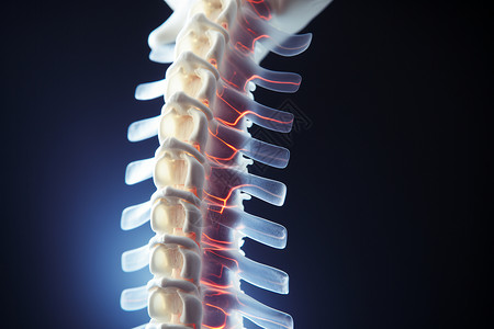 脊椎护理背部骨骼照片设计图片