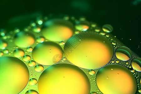 绿色油滴气泡创意背景图片