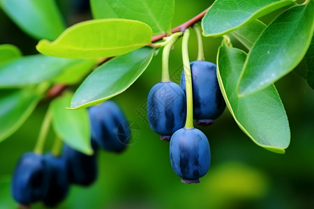 果园中成熟的蓝莓果实图片