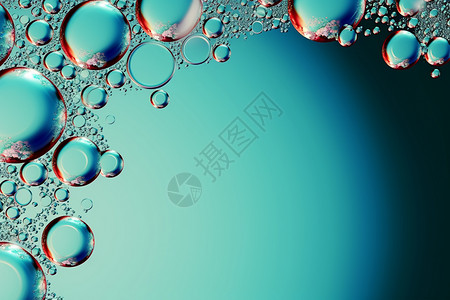 抽象透明油滴气泡背景图片