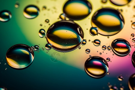 抽象油滴气泡创意插图图片