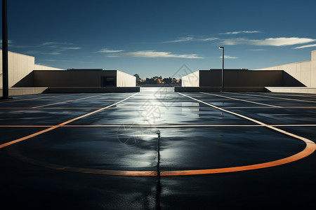 空旷的停车场图片