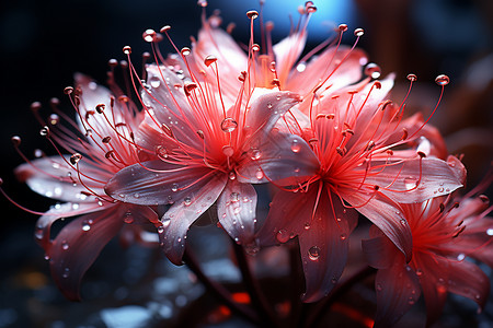 花朵黑素材红色花蕊的花朵设计图片