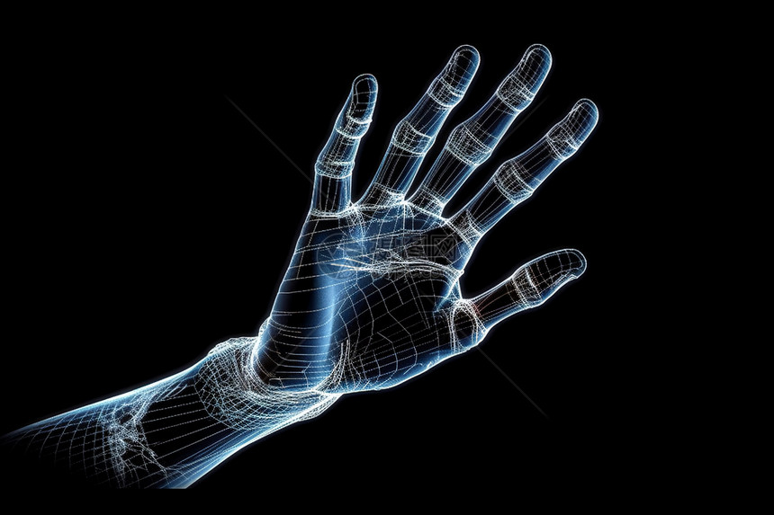互联网科技线条手臂图片