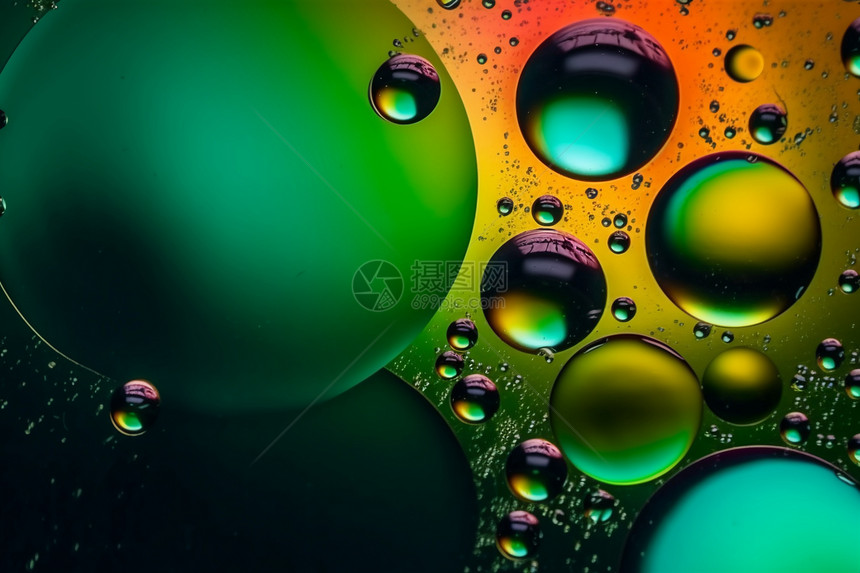 抽象油滴气泡创意背景图片