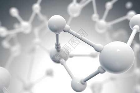 创意白色分子立体结构背景图片