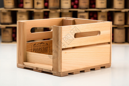 棕色箱子简约的木头盒子背景