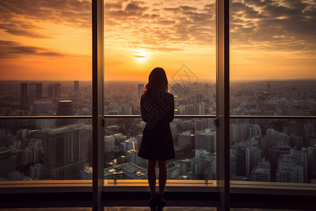 窗外景色落地窗外的城市景色背景