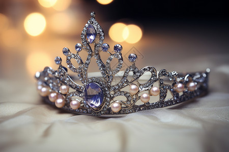 王冠饰品素材华丽的新娘头冠背景