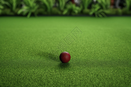 草地上的一颗球背景图片