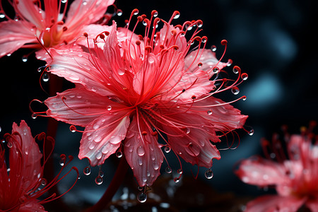 粉红色百合花永恒魅力的百合花设计图片