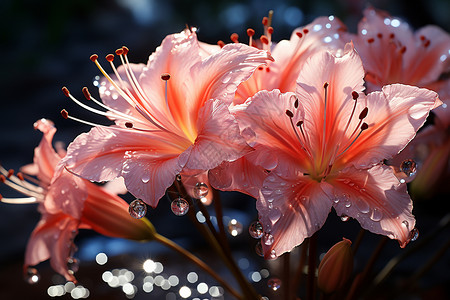 红酸枝花红蛛花的美丽风景设计图片