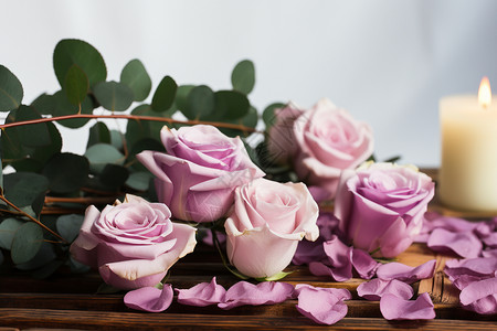 浪漫的玫瑰花朵图片