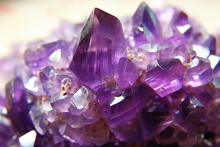 紫水晶宝石群图片