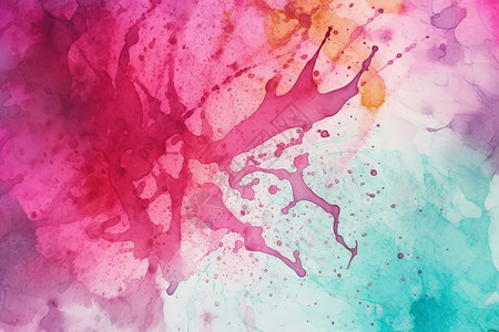 颜色质地水彩喷雾纸质地的多彩背景绘画插画