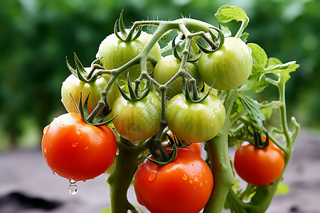 乡村农业种植的小番茄图片