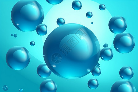 抽象蓝色气泡创意背景背景图片