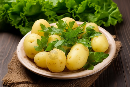 美味的土豆背景图片