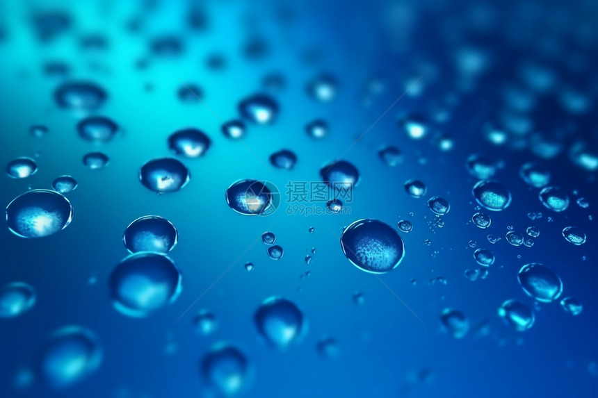 创意透明水滴抽象背景图片
