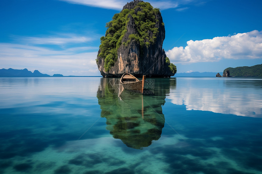 碧海蓝天的美丽景观图片