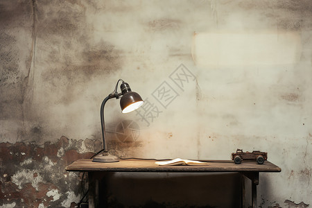 乡村复古风格的书桌背景图片