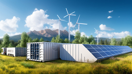 储能柜环保的新能源光伏组件设计图片