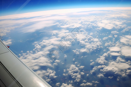 航行飞机窗外的景观背景图片