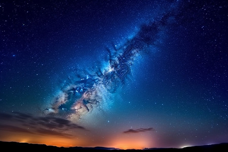 天空中绚丽的银河景观图片