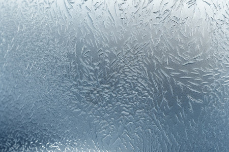 寒冷冬季的霜冻玻璃图片