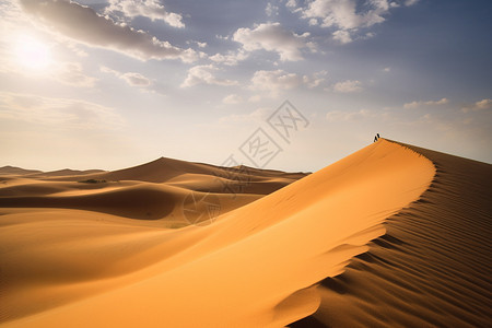 广袤无垠的沙漠景观图片