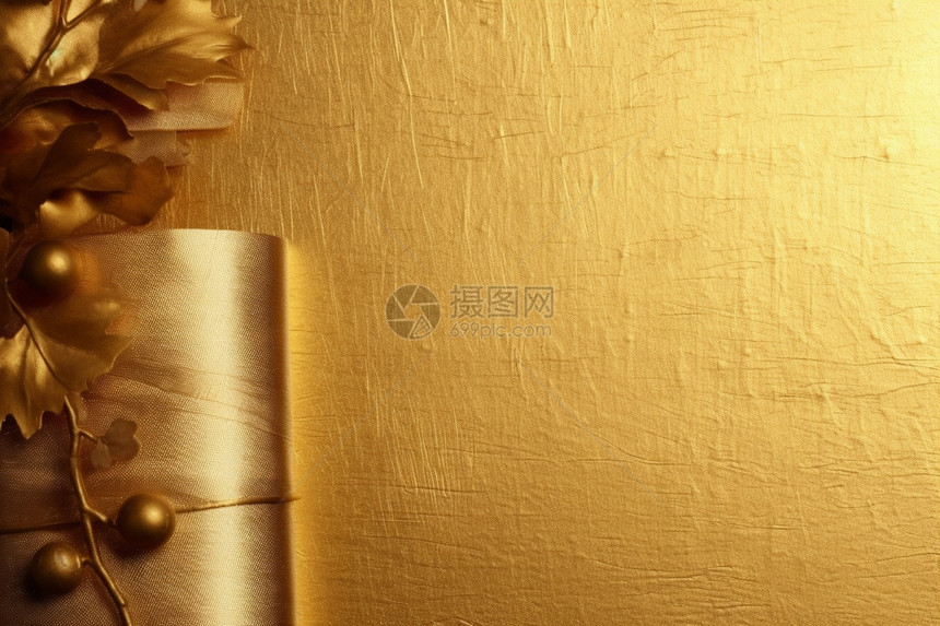 复古奢华的金色墙壁背景图片