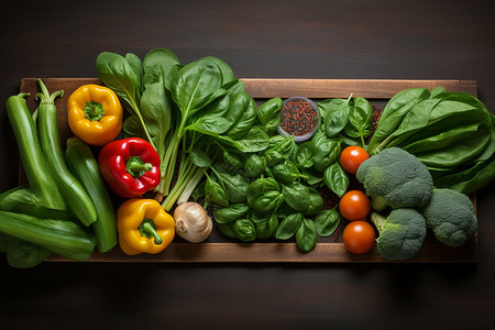 健康绿色的蔬菜饮食图片