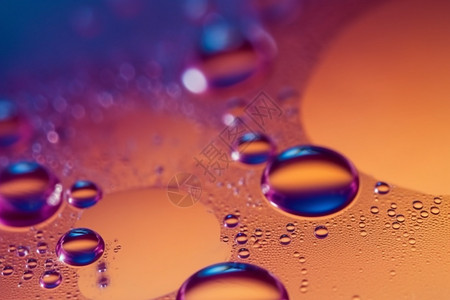 五彩透明飘带抽象油滴水泡创意背景设计图片